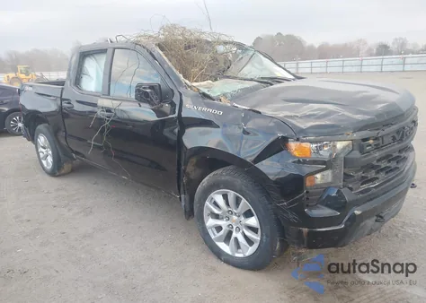 2025 Chevrolet Silverado 1500 4Wd Short Bed Custom z USA, uszkodzony, nr VIN 1GCPKBEK6SZ174006